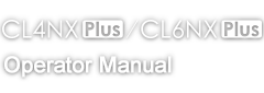 CL4NX Plus/CL6NX Plus Operator Manual