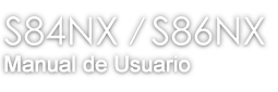 S84NX/86NX Manual de Usuario