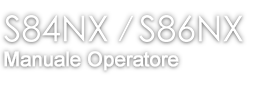 S84NX/86NX Manuale Operatore