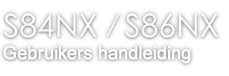 S84NX/86NX Gebruikers handleiding