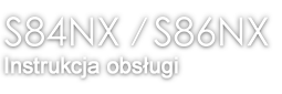 S84NX/86NX Instrukcja obsługi
